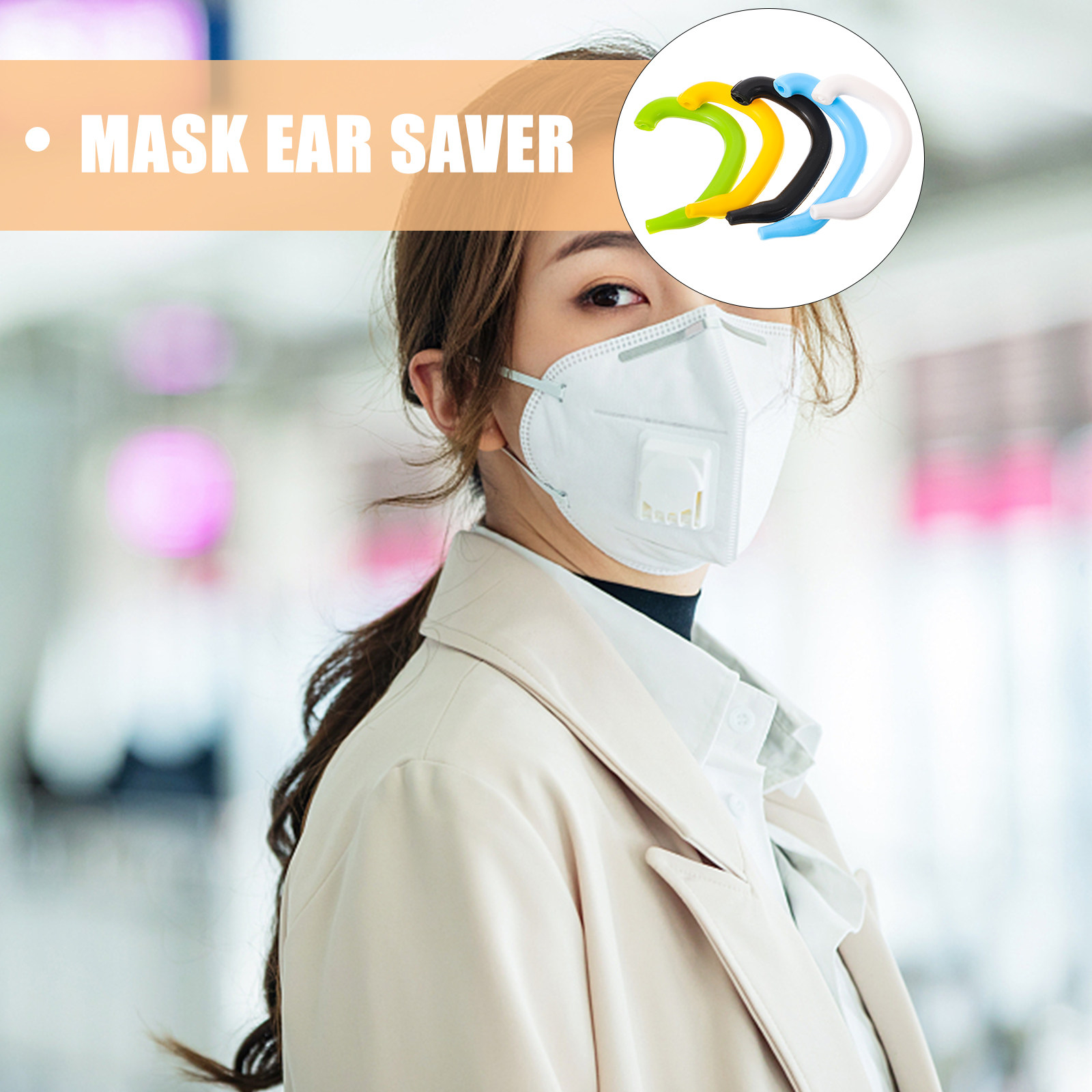 Disposable Surgical Mask - Lot de 5 protège-oreilles en silicone
