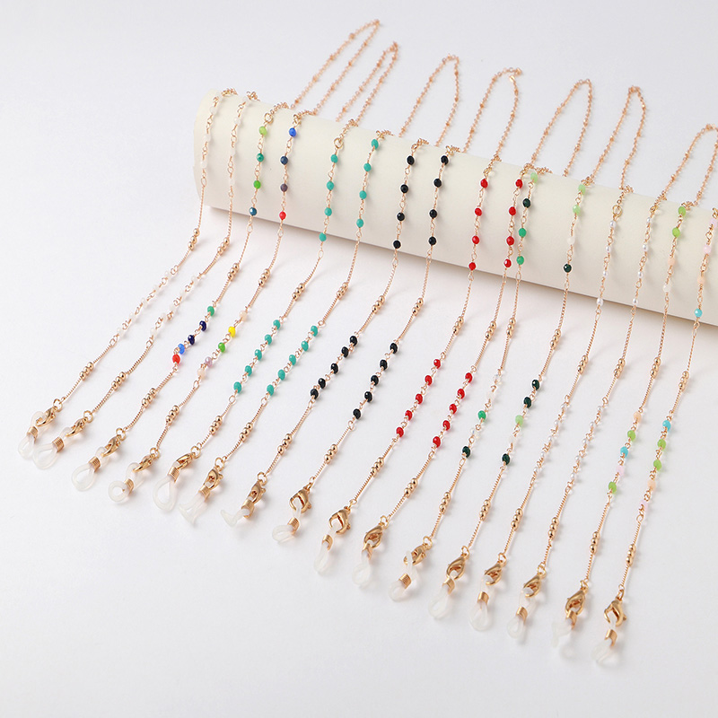 Mask Chain Holder - Porte-masque antidérapant avec breloque en pierre