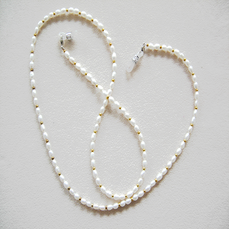 Mask Chain Holder - Collier de perles naturelles pour lunettes