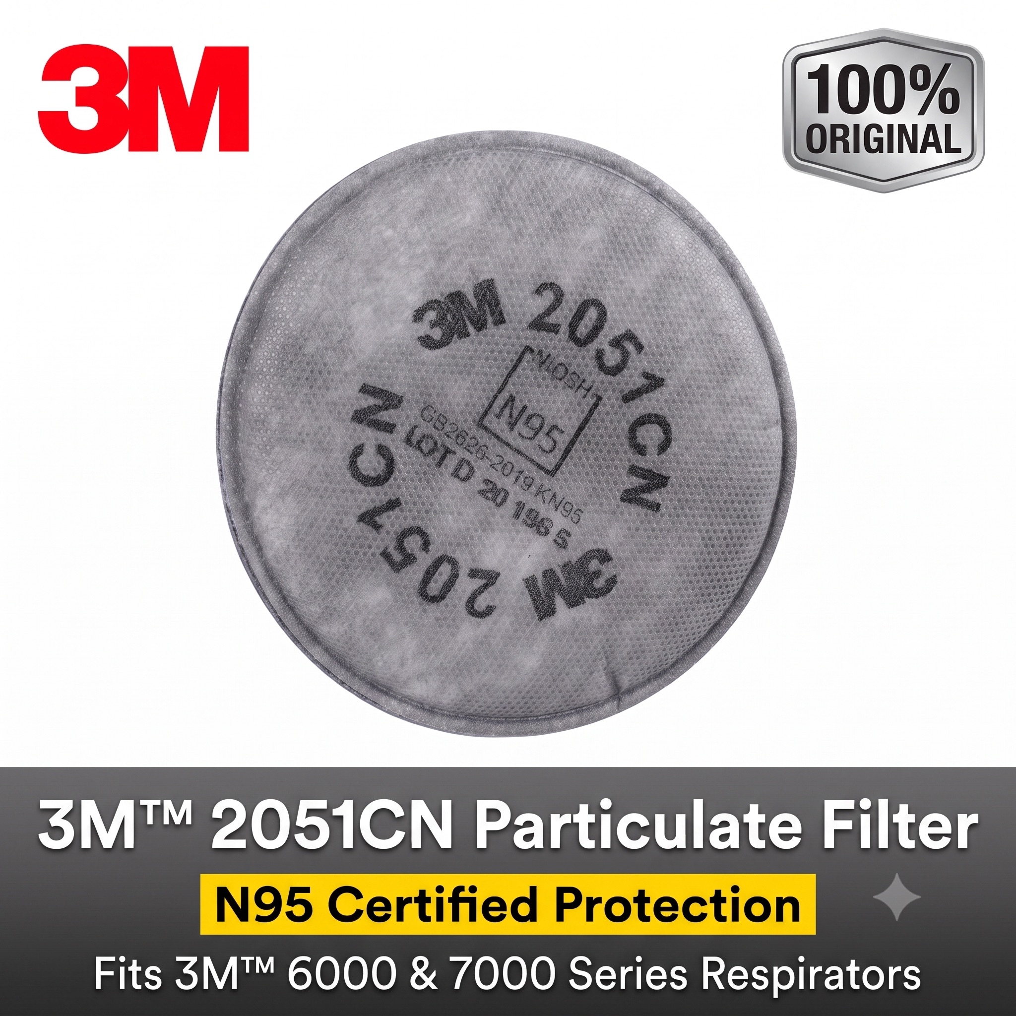 Filter Replacement N95 - Filtre à particules N95 3M 2051CN