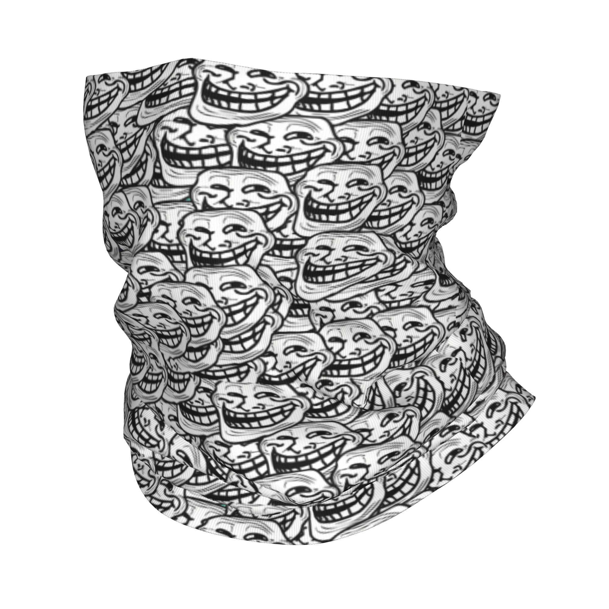 Neck Gaiter Face Cover - Drôle Anime Troll visage Quest vidéo