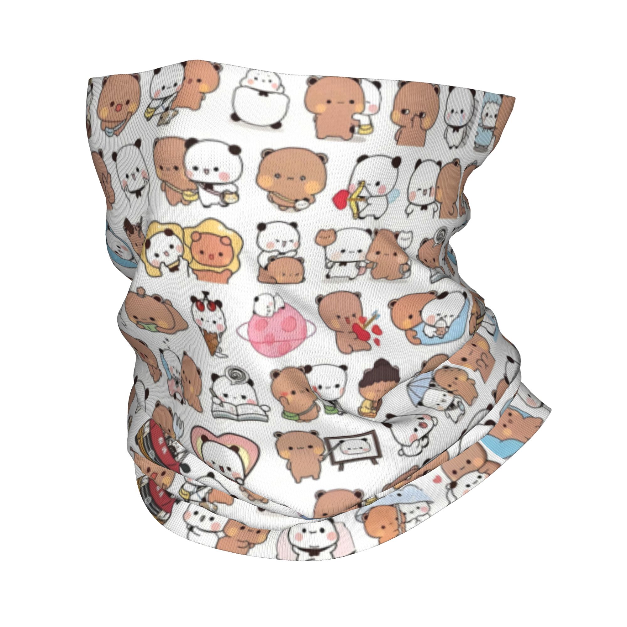 Neck Gaiter Face Cover - Personnalisé ours dessin animé pêche et