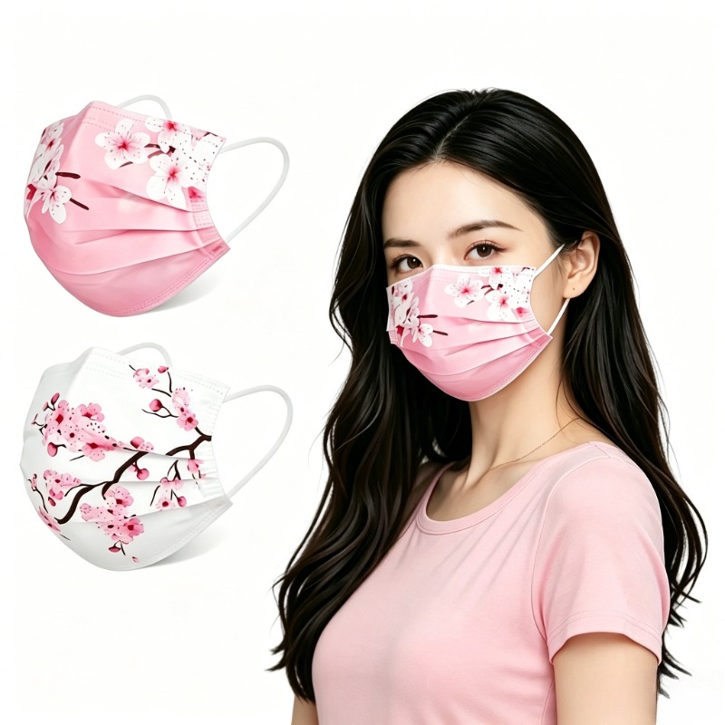 Cloth Face Mask Washable - 10 masques faciaux à imprimé floral