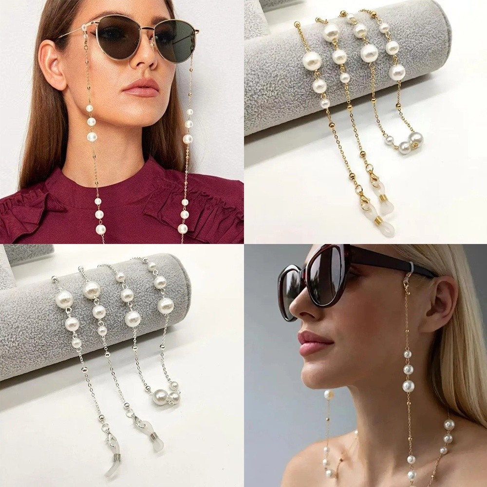 Mask Lanyard Adjustable - Chaîne de lunettes tendance en perles,