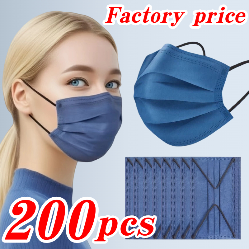 Disposable Mask Blue - Masques faciaux jetables 4 couches bleu