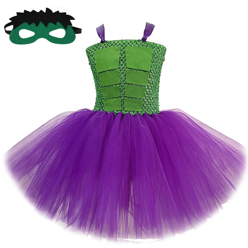 Kids Face Mask - Costume de super-héros Hulk pour filles,