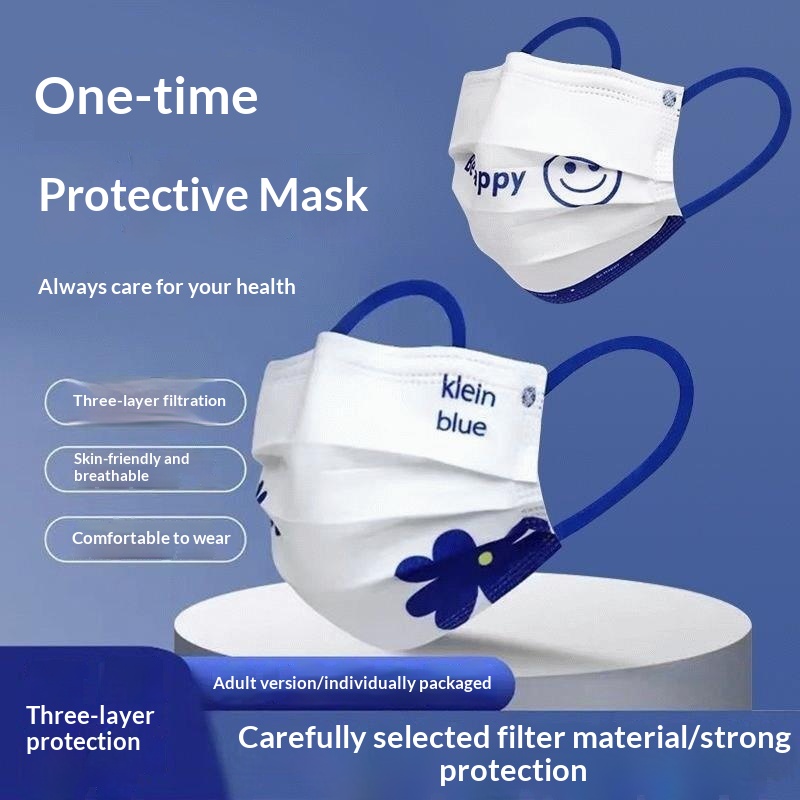Disposable Mask Blue - Masque jetable bleu Klein de haute