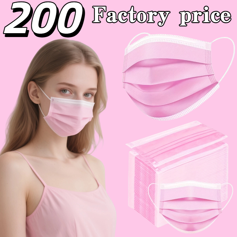 Kids Face Mask - Grande valeur! Masques jetables roses –