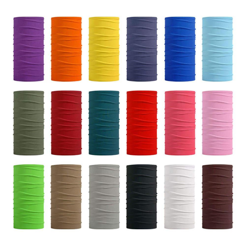 Neck Gaiter Face Cover - Bandanas de couleur unie sans couture