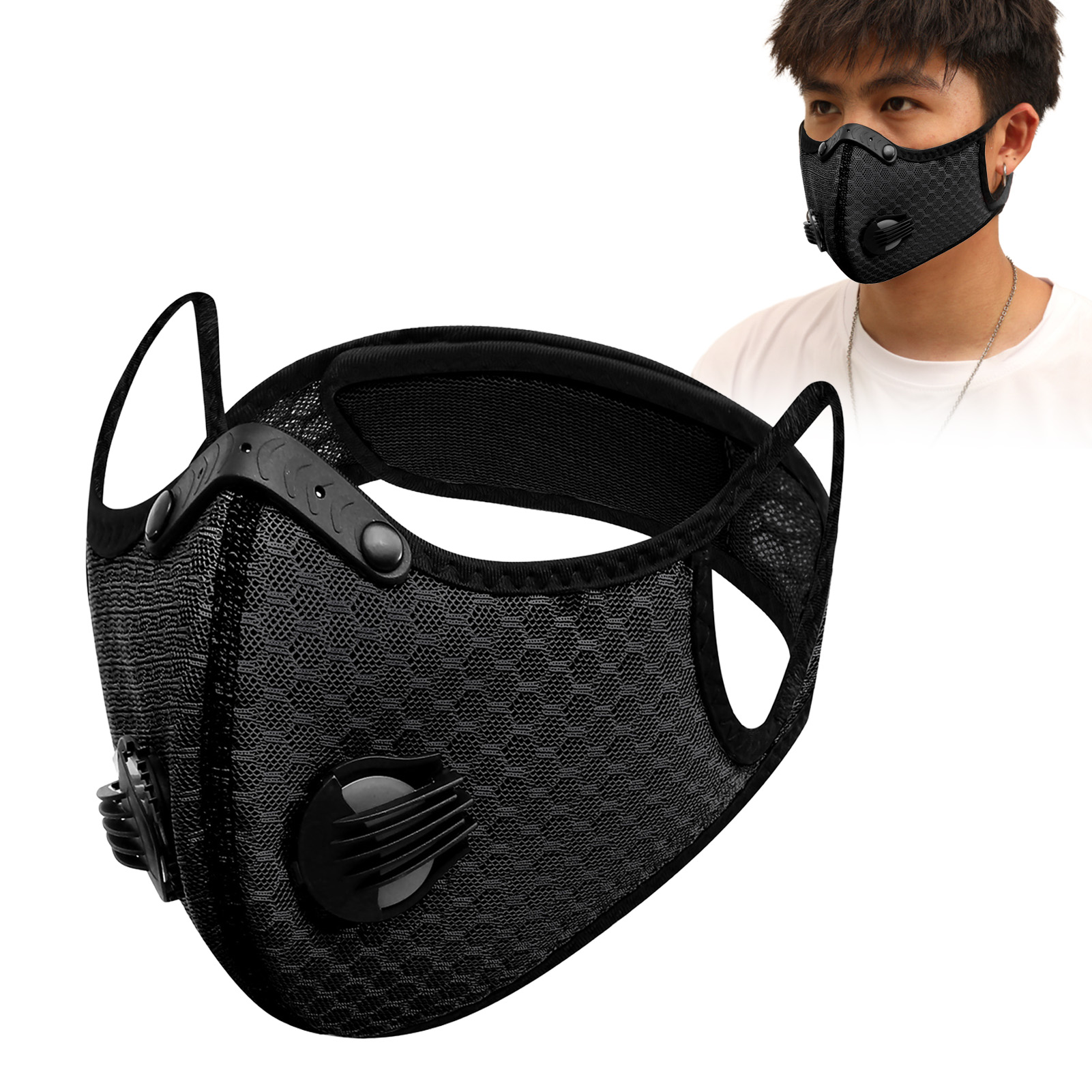 Anti Pollution Mask - Masque de protection unisexe coupe-vent avec