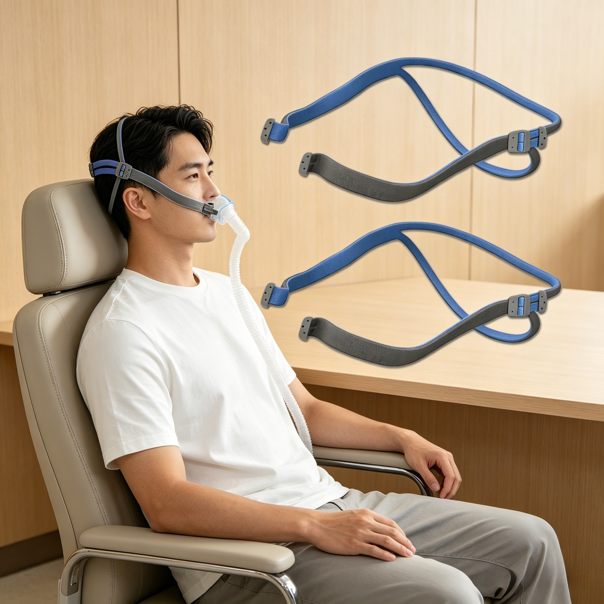 Mask Lanyard Adjustable - Sangle de fixation pour masque CPAP,