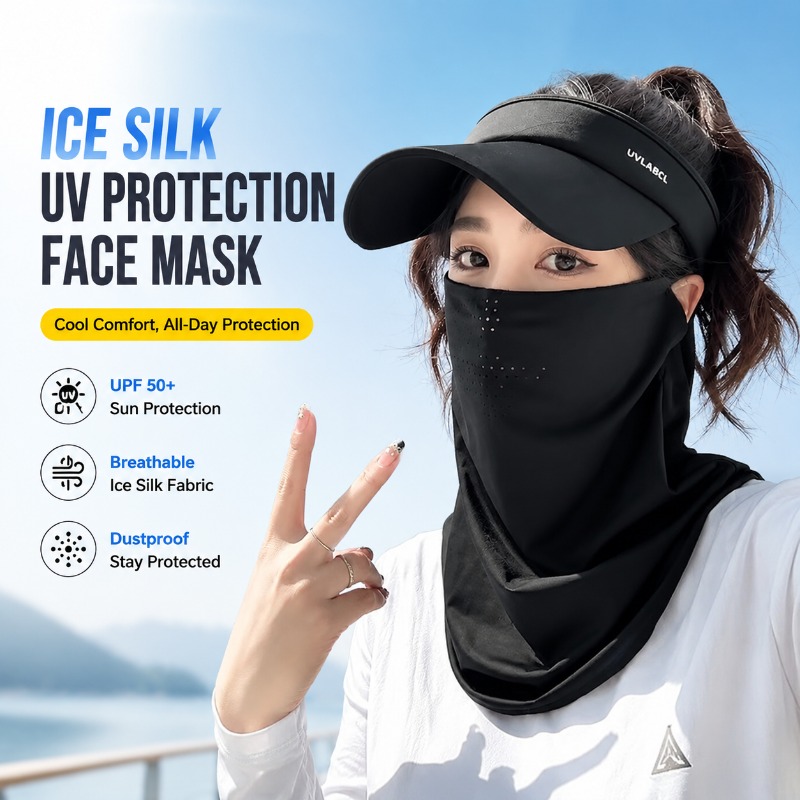 Masque facial et cache-cou uni - Sports Mask Breathable avis et prix