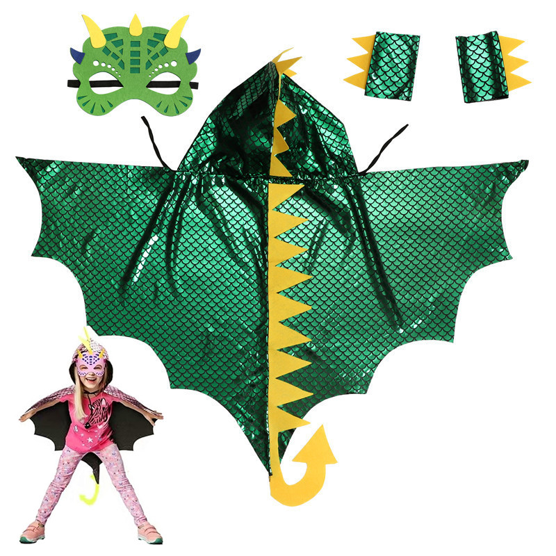 Cape de dinosaure vert pour en - Kids Face Mask avis et prix