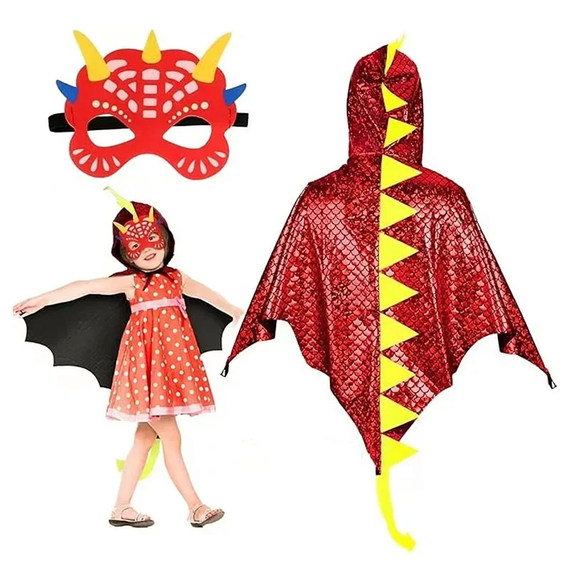 Cape de dinosaure vert pour en - Kids Face Mask avis et prix