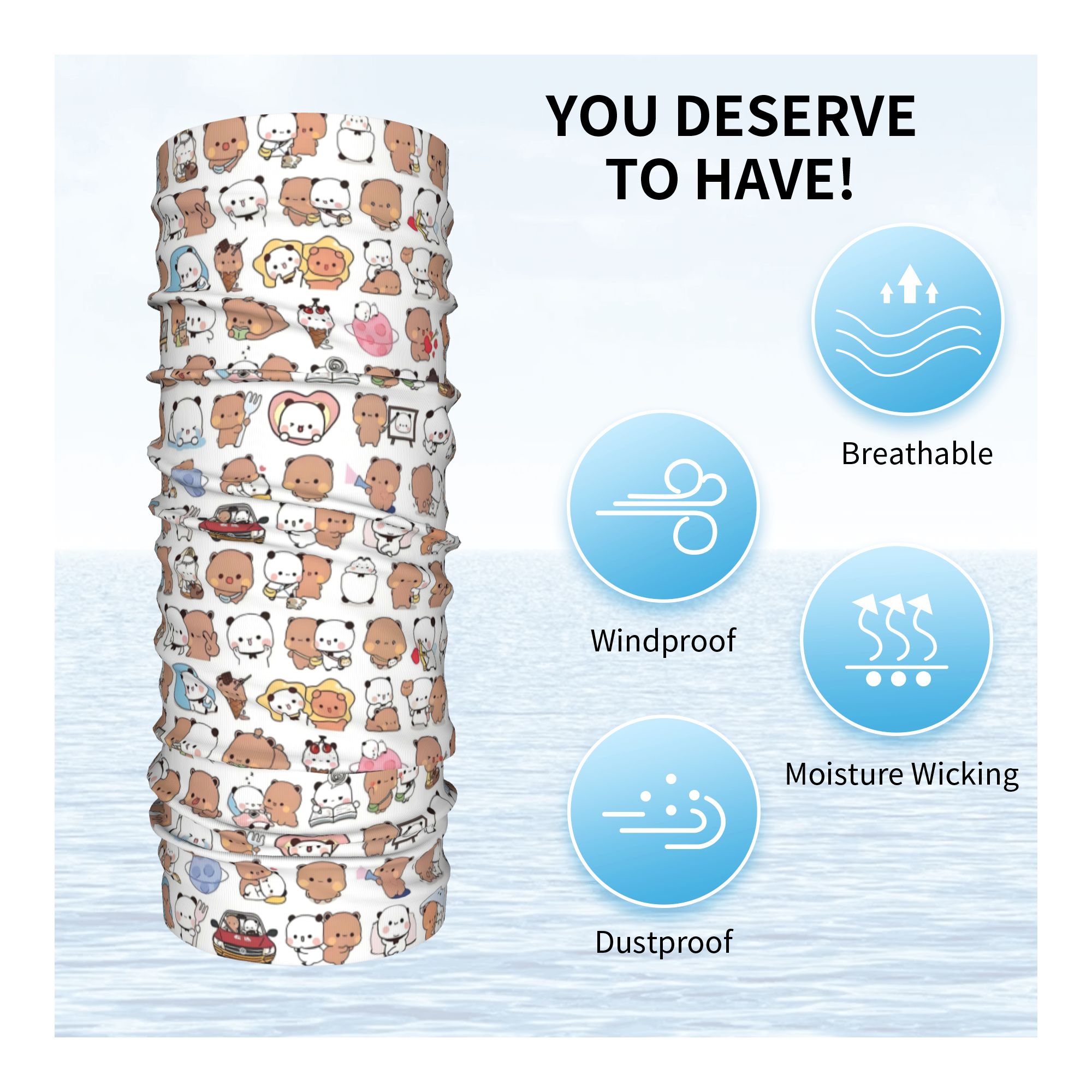 Personnalisé ours dessin animé - Neck Gaiter Face Cover avis et prix
