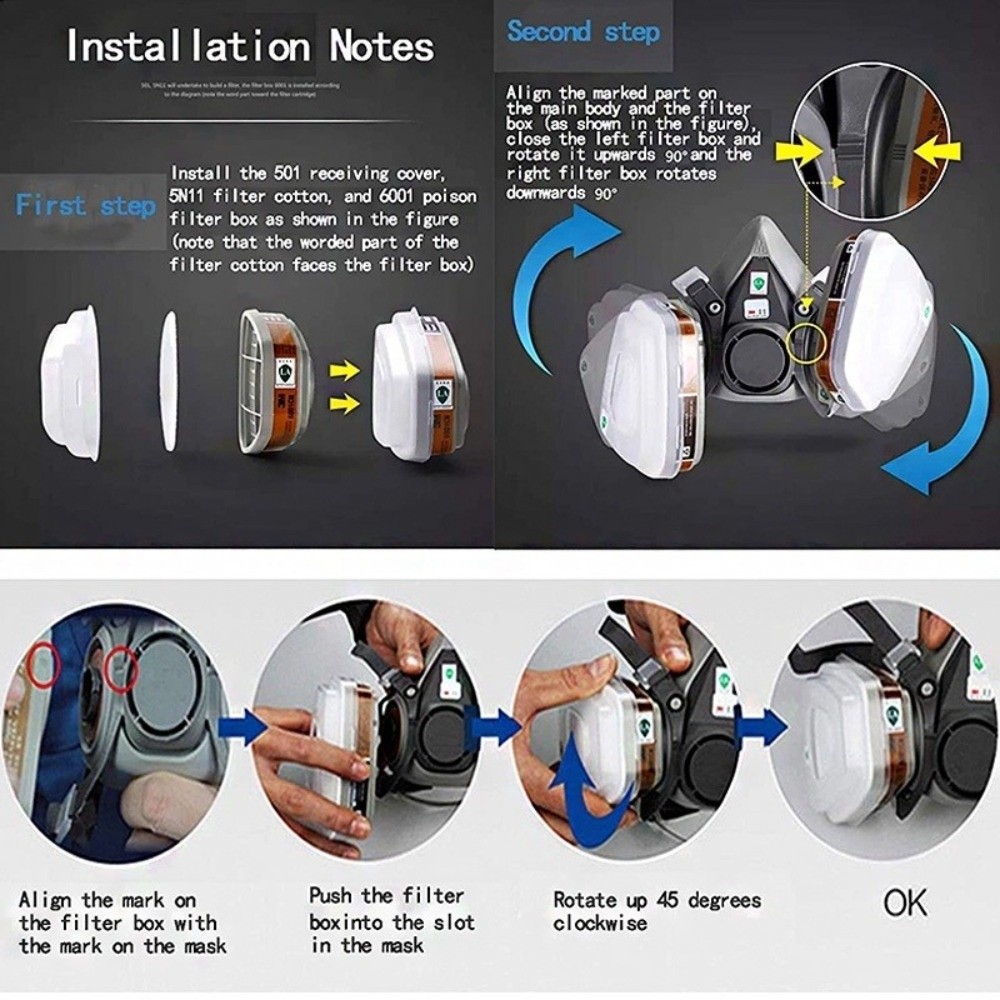 Réutilisable ‌ Demi-masque res - Respirator Half Face avis et prix