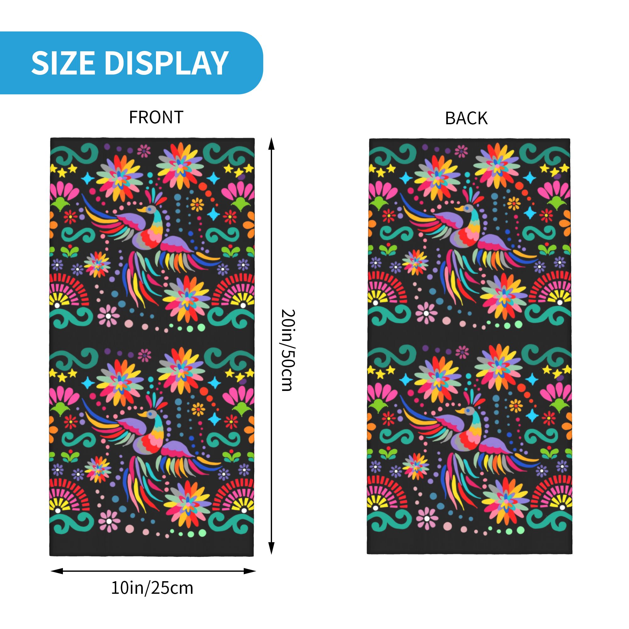 Personnalisé mexicain fleur fl - Neck Gaiter Face Cover avis et prix