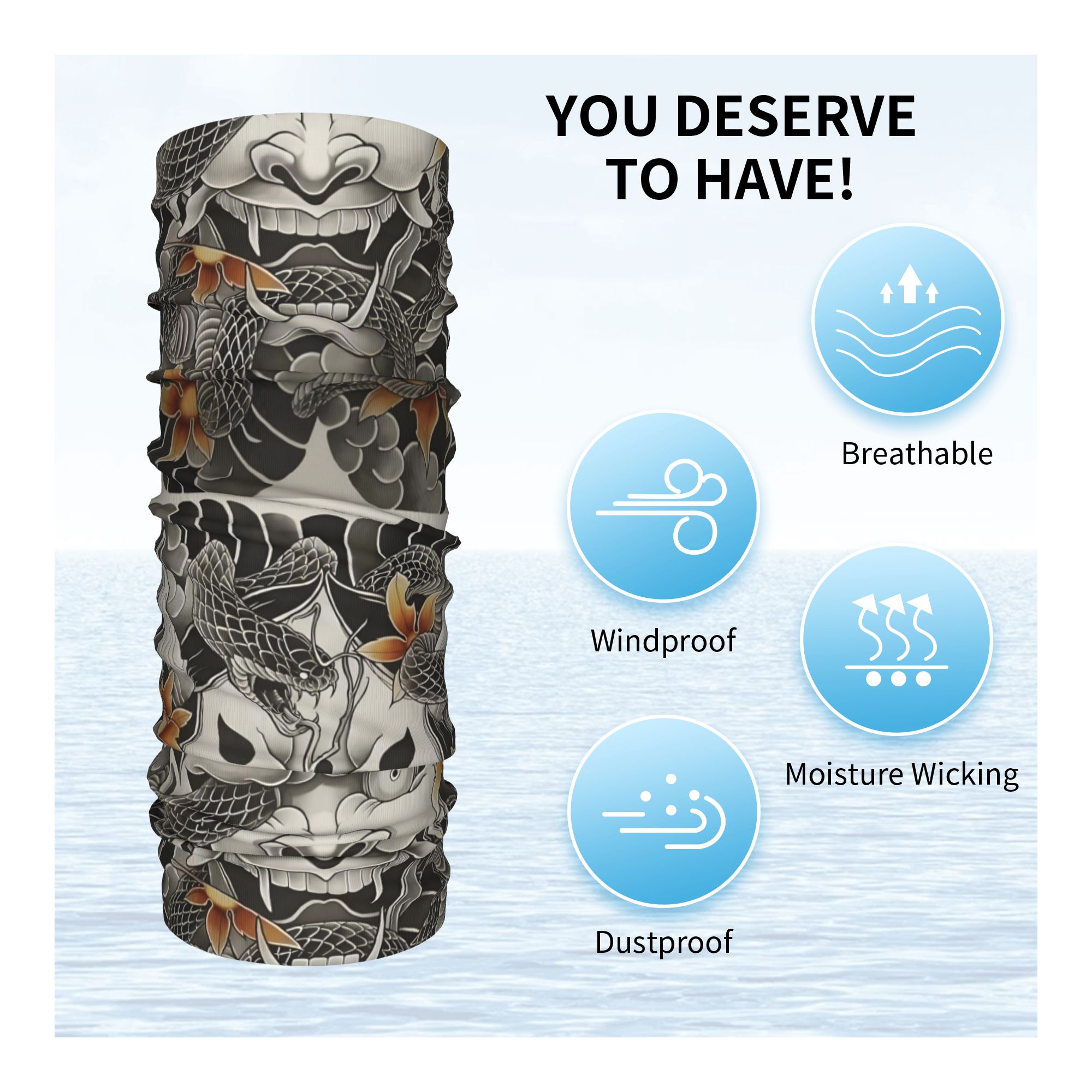 Bandana personnalisé samouraï  - Neck Gaiter Face Cover avis et prix