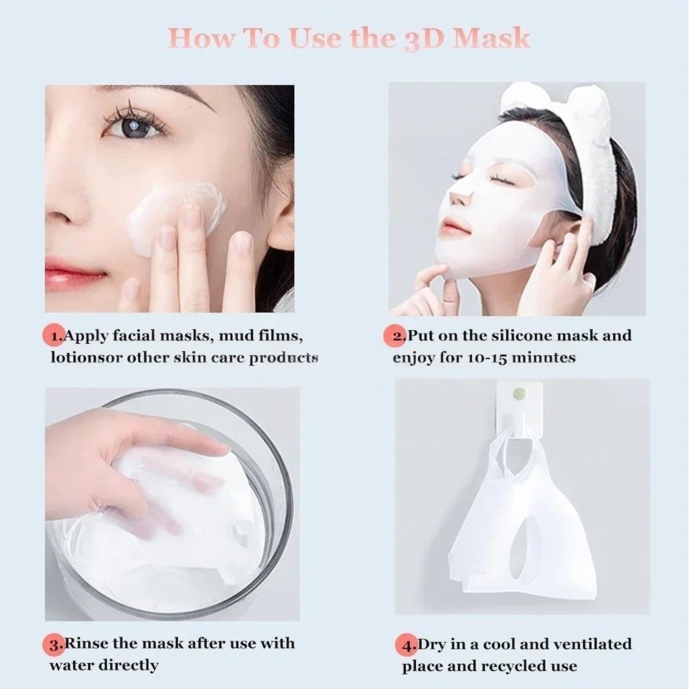 1/2 pièces 3D réutilisable rid - Silicone Mask Bracket avis et prix